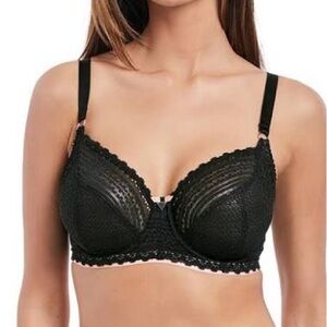Freya Daisy Lace balcony bra 34 C noir black
